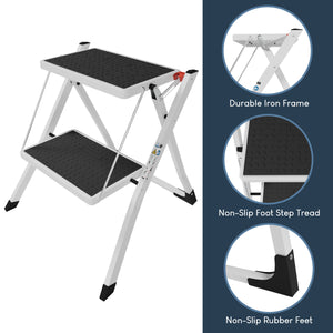 2-Step Folding Stool Step Ladder