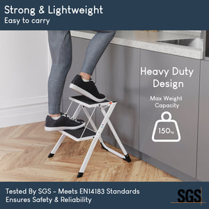 2-Step Folding Stool Step Ladder