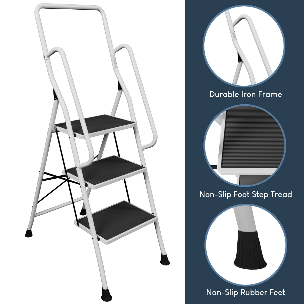 3-Step Ladder With Handrail
