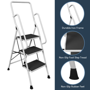 3-Step Ladder With Handrail
