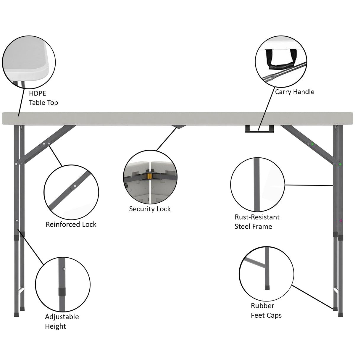 Folding 4ft Table