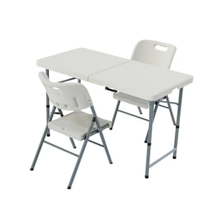 Folding 4ft Table & Set of 2 Folding Chairs