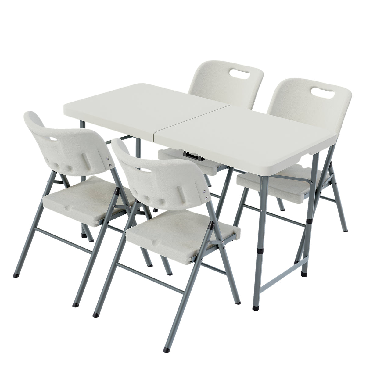 Folding 4ft Table & Set of 4 Folding Chairs