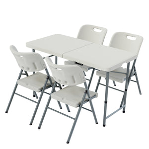Folding 4ft Table & Set of 4 Folding Chairs