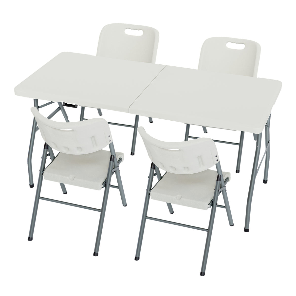Folding 5ft Table & Set of 4 Folding Chairs