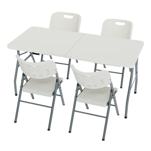 Folding 5ft Table & Set of 4 Folding Chairs