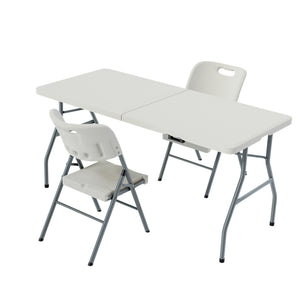 Folding 5ft Table & Set of 2 Folding Chairs