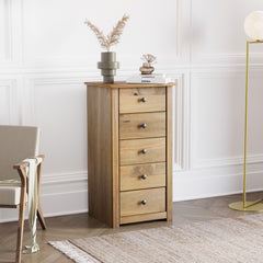Panama 5-Drawer Narrow Chest