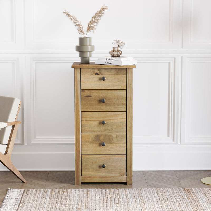 Panama 5-Drawer Narrow Chest