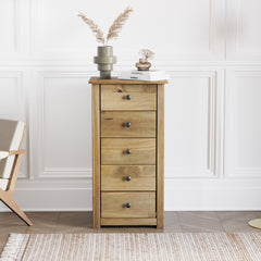 Panama 5-Drawer Narrow Chest