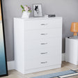 Riano 5 Drawer Chest White Bedroom Storage Unit
