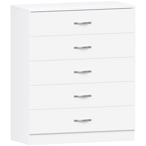 Riano 5 Drawer Chest White Bedroom Storage Unit
