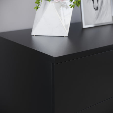 Riano 4 Drawer Chest Black Bedroom Storage Unit
