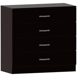 Riano 4 Drawer Chest Black Bedroom Storage Unit
