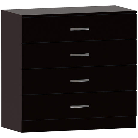 Riano 4 Drawer Chest Black Bedroom Storage Unit
