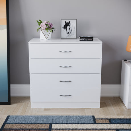 Riano 4 Drawer Chest White Bedroom Storage Unit
