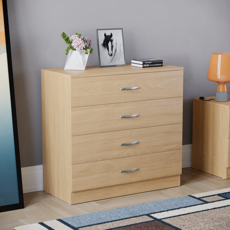 Riano 4 Drawer Chest Pine Bedroom Storage Unit
