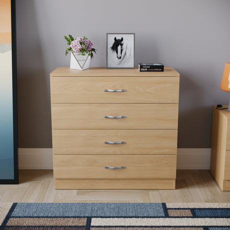 Riano 4 Drawer Chest Pine Bedroom Storage Unit

