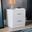 Riano 2 Drawer Bedside Chest Grey Bedroom Storage Unit
