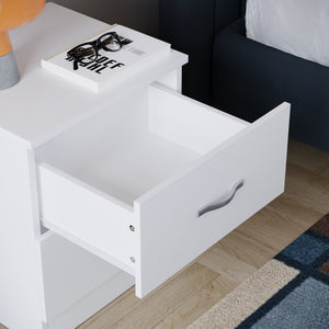 Riano 2 Drawer Bedside Chest Grey Bedroom Storage Unit

