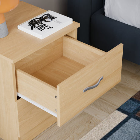 Riano 2 Drawer Bedside Chest Pine Bedroom Storage Unit
