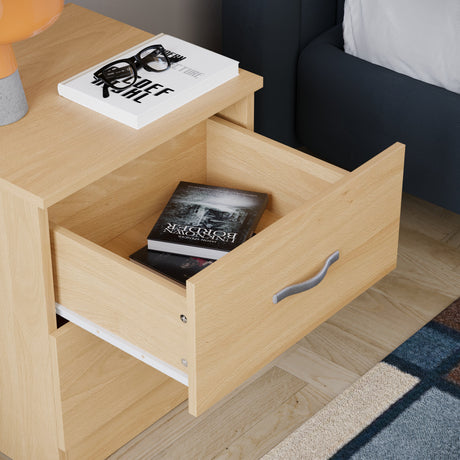 Riano 2 Drawer Bedside Chest Pine Bedroom Storage Unit
