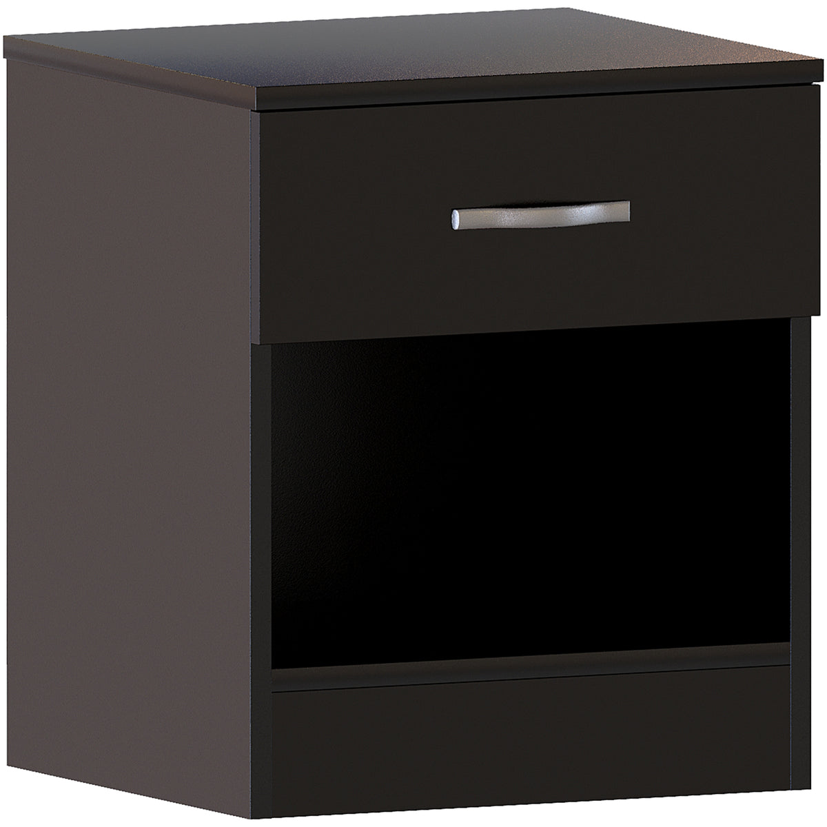 Riano 1-Drawer Bedside Chest, Black