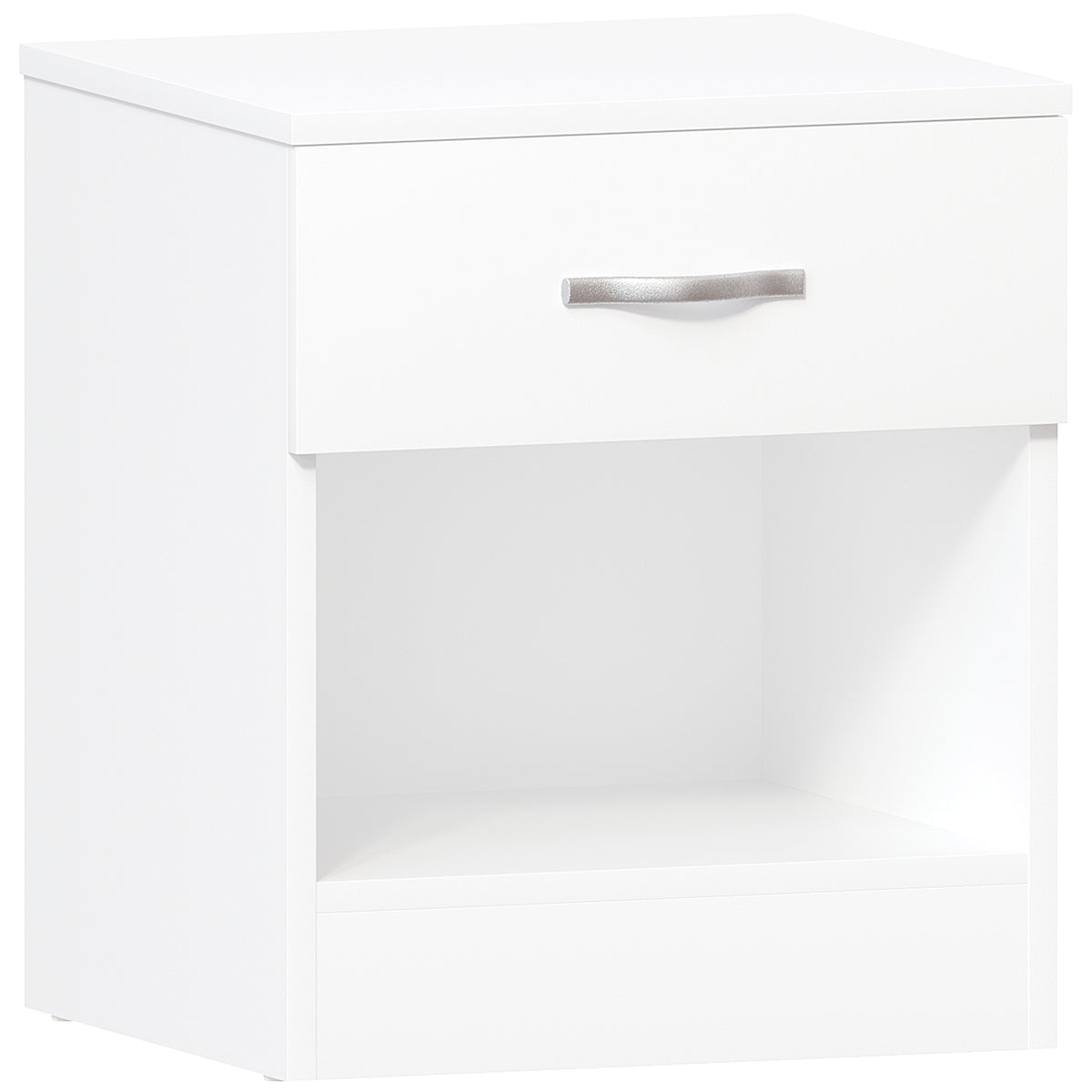 Riano 1 Drawer Bedside Chest White Bedroom Storage Unit
