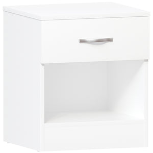 Riano 1 Drawer Bedside Chest White Bedroom Storage Unit