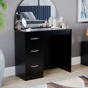 Riano 3-Drawer Dressing Table - Black