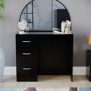 Riano 3-Drawer Dressing Table - Black