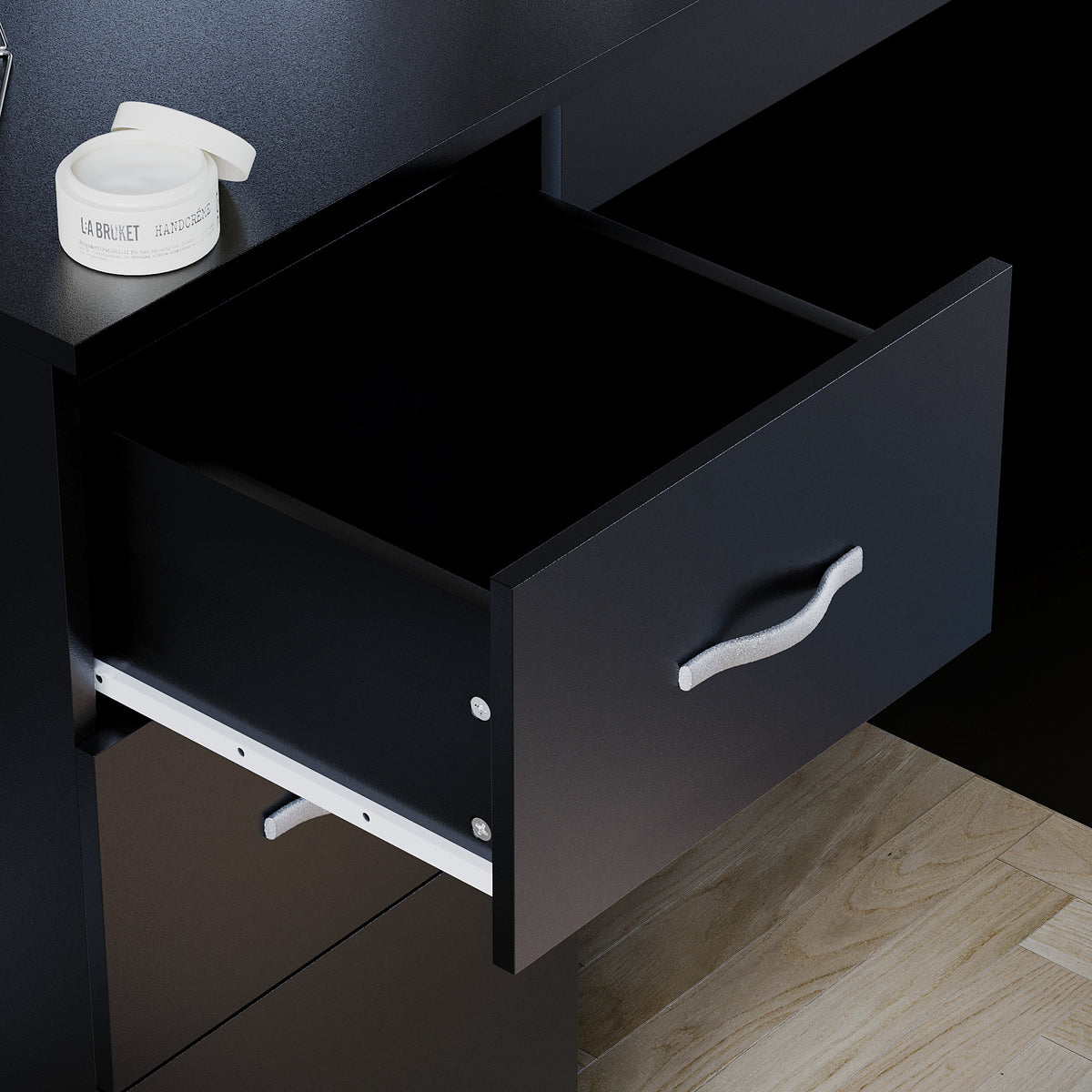 Riano 3-Drawer Dressing Table - Black