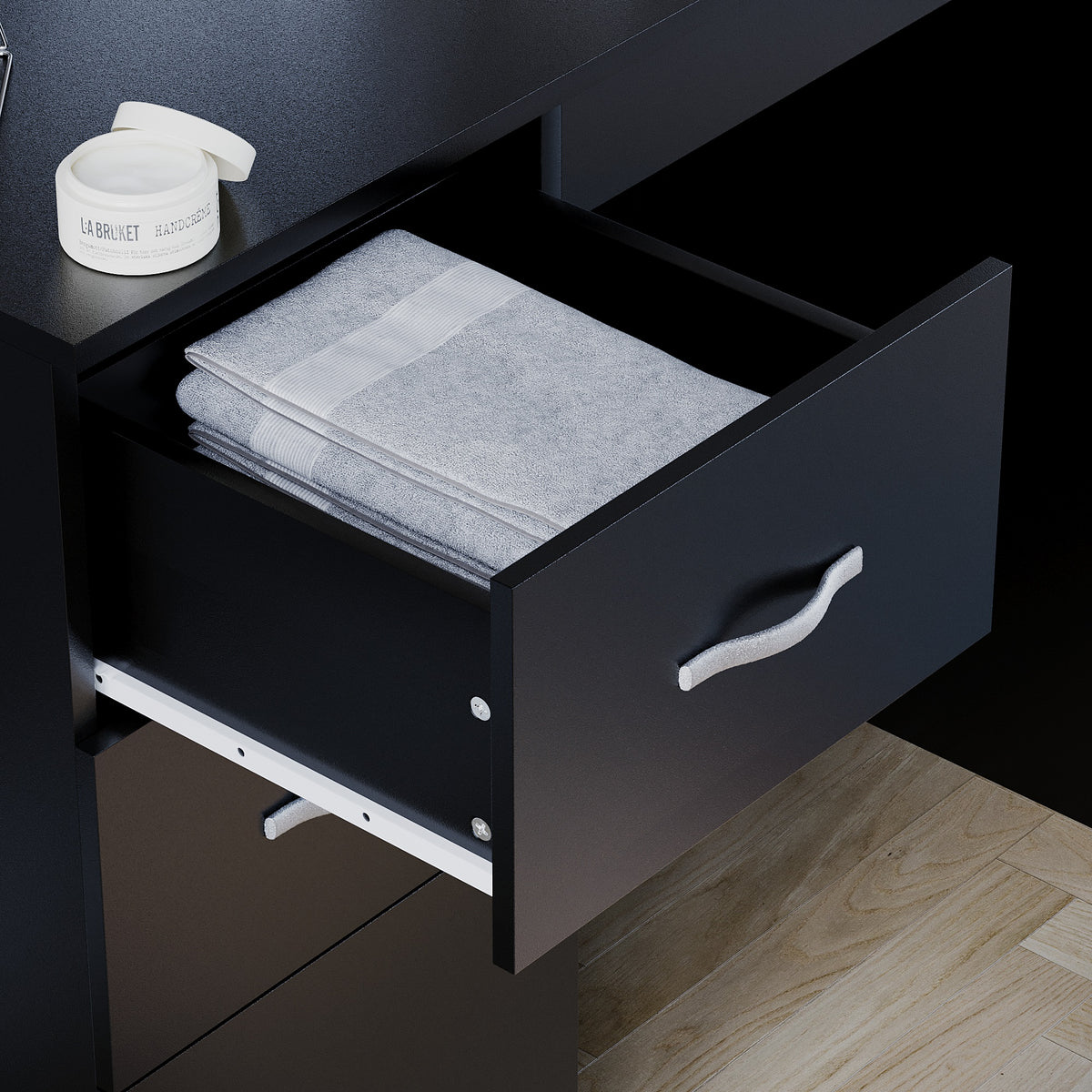 Riano 3-Drawer Dressing Table - Black