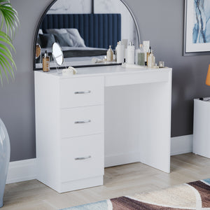 Riano 3-Drawer Dressing Table - White