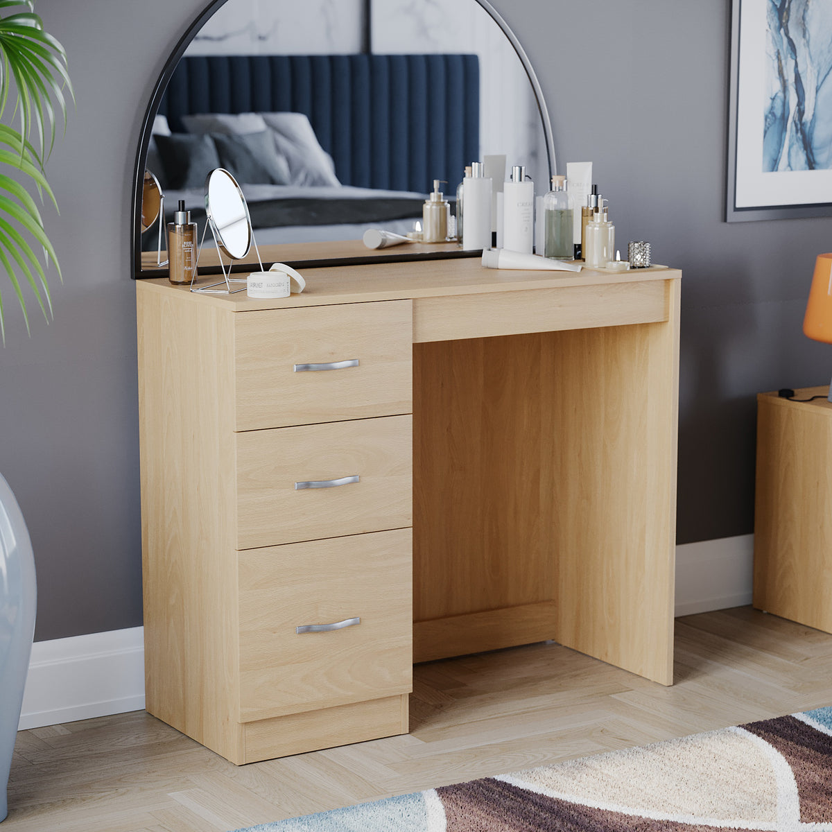 Riano 3-Drawer Dressing Table - Pine