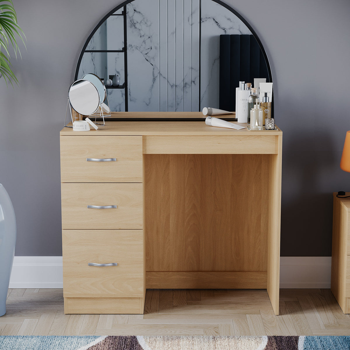 Riano 3-Drawer Dressing Table - Pine