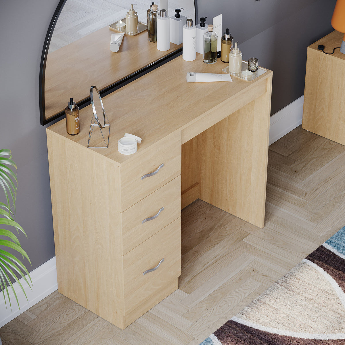 Riano 3-Drawer Dressing Table - Pine