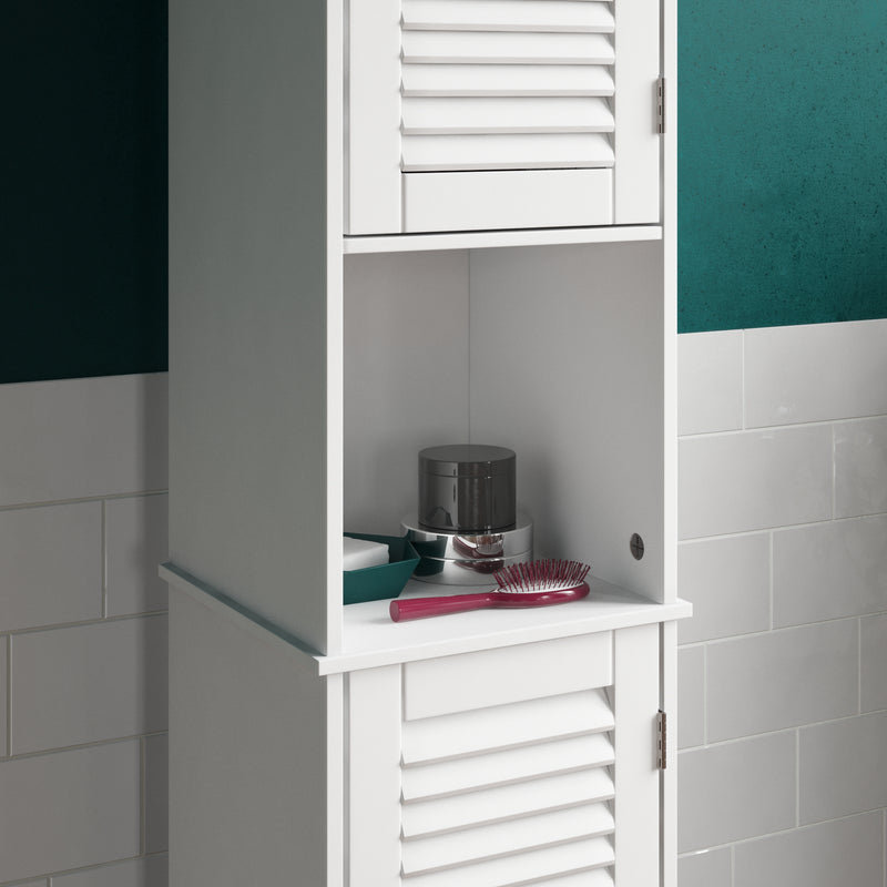 Liano 2-Door Tall Cabinet - White