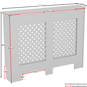 Oxford Radiator Cover - White, Medium