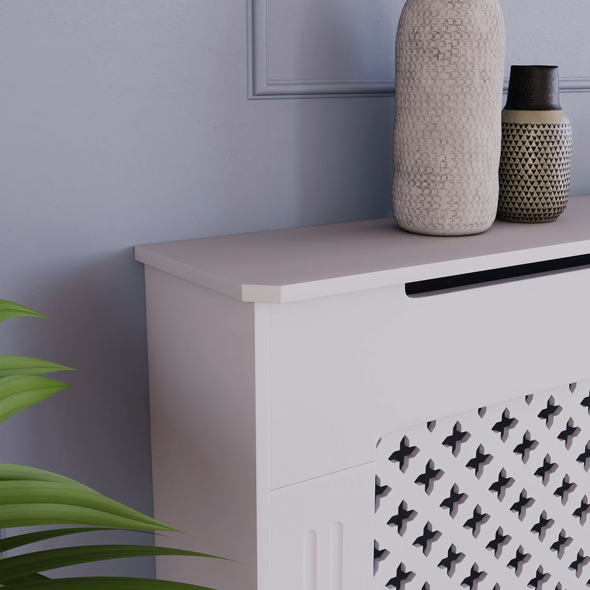 Oxford Radiator Cover - White, Medium