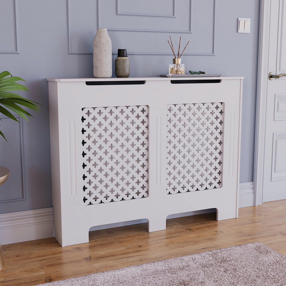 Oxford Radiator Cover - White, Medium
