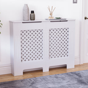 Oxford Radiator Cover - White, Medium, Modern Design

