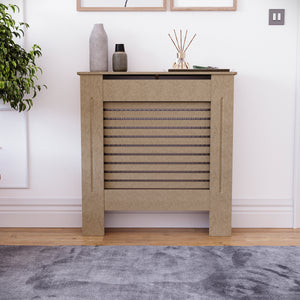 Milton Radiator Cover -White,  Medium Size, Horizontal Grille Design

