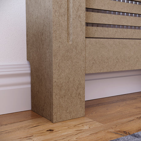 Milton Radiator Cover -White,  Medium Size, Horizontal Grille Design
