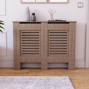 Milton Radiator Cover -Unfinished,  Medium Size, Horizontal Grille Design
