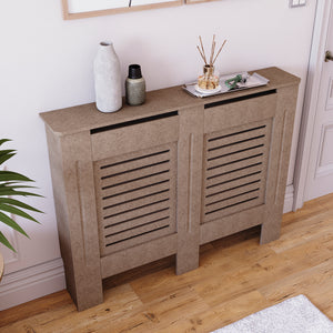 Milton Radiator Cover -Unfinished,  Medium Size, Horizontal Grille Design
