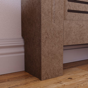 Milton Radiator Cover -Unfinished,  Medium Size, Horizontal Grille Design
