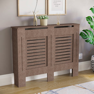 Milton Radiator Cover -Unfinished,  Medium Size, Horizontal Grille Design
