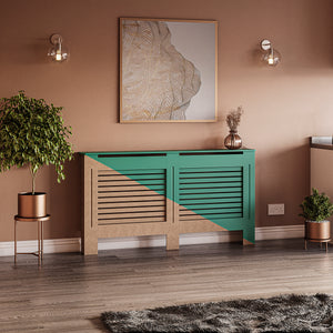 Milton Radiator Cover -Unfinished,  Large Size, Horizontal Grille Design
