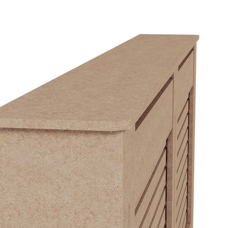 Milton Radiator Cover -Unfinished,  Large Size, Horizontal Grille Design
